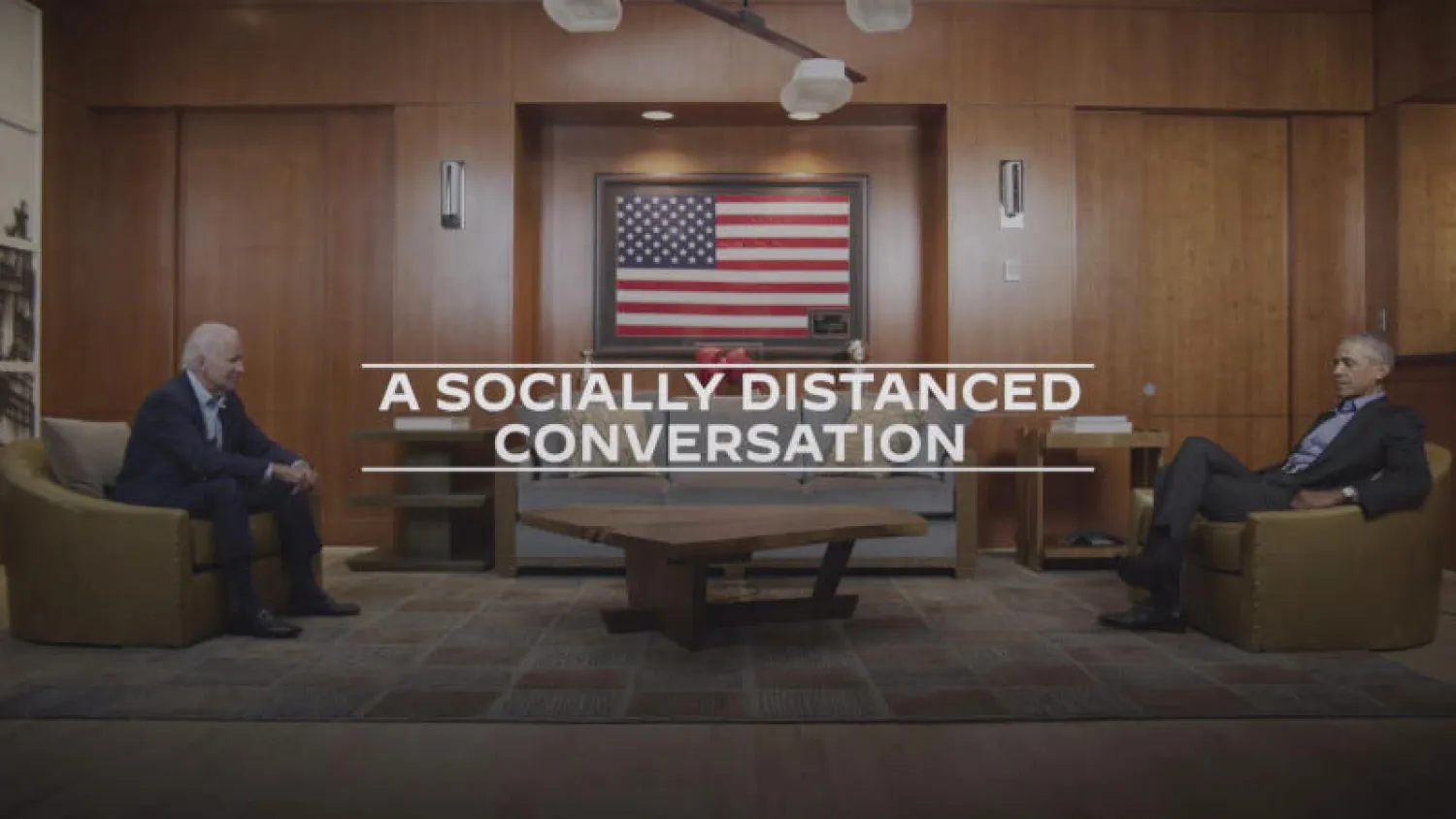 مشهد من الفيديو الذي جمع بين باراك أوباما وجو بايدن