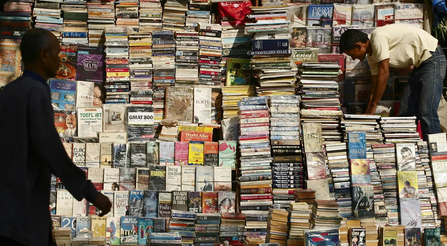   A street book stall in Mumbai. Photograph: Anuruddha
Lokuhapuarachchi/REUTERS