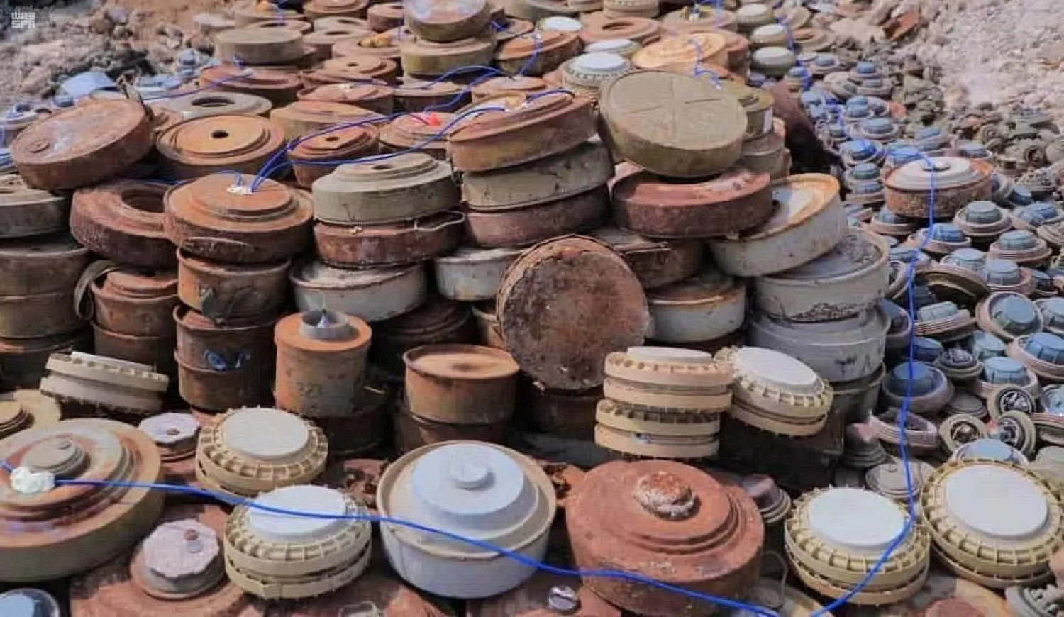Some of the landmines removed by Masam. SPA