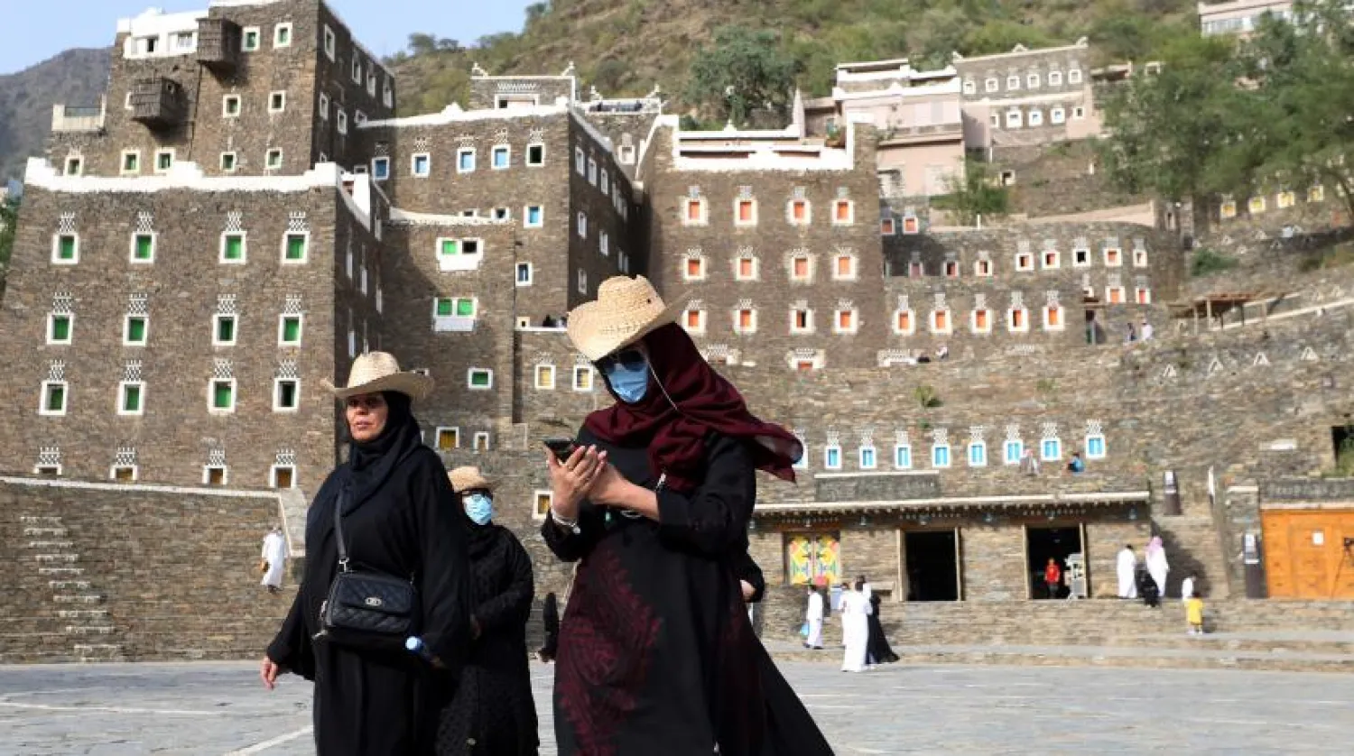 Saudi women seen in the outskirts of Abha, Saudi Arabia July 17, 2020. REUTERS/Ahmed Yosri