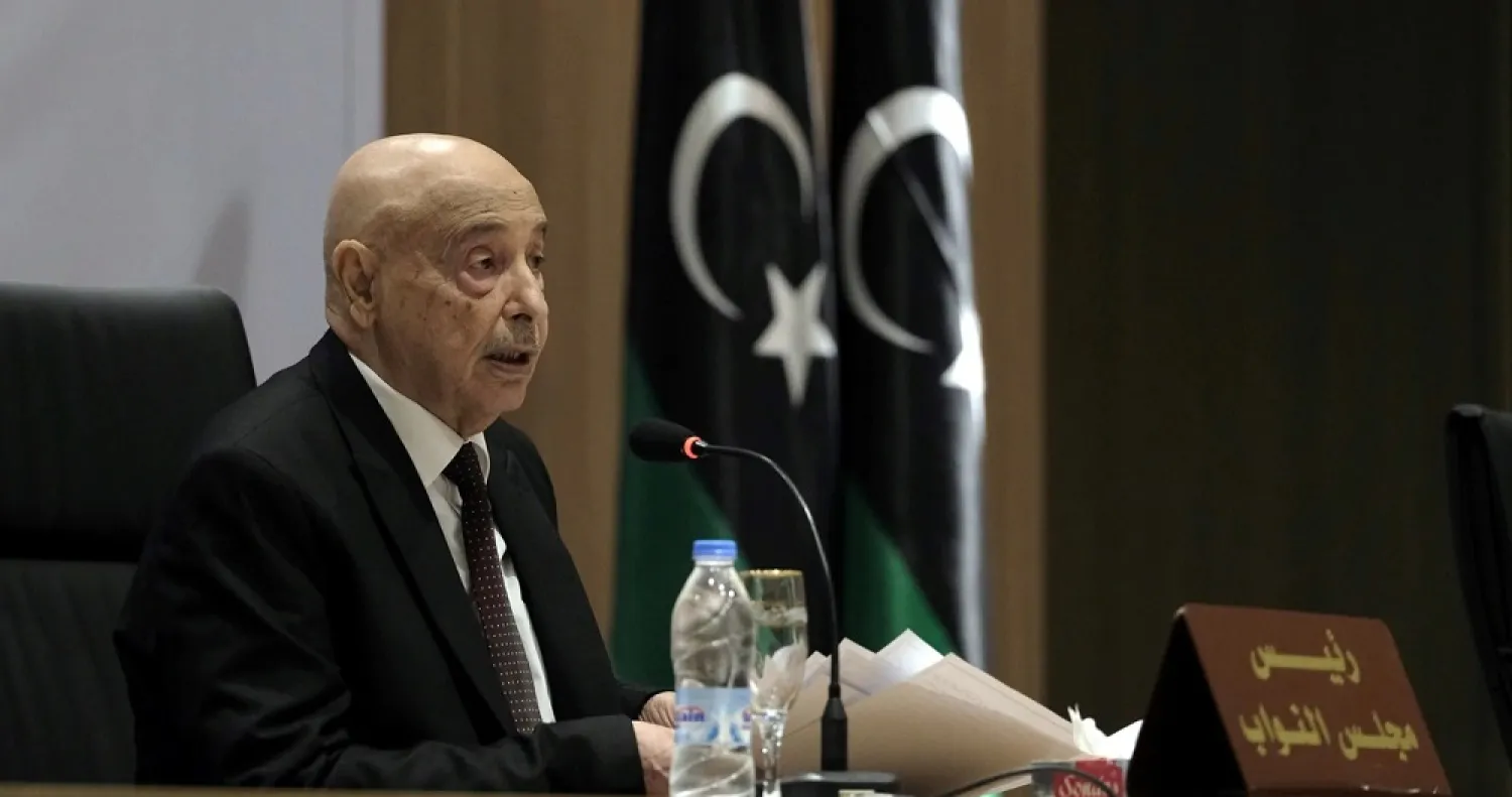 Speaker of the east-based Libyan parliament Aguila Saleh. (Reuters)