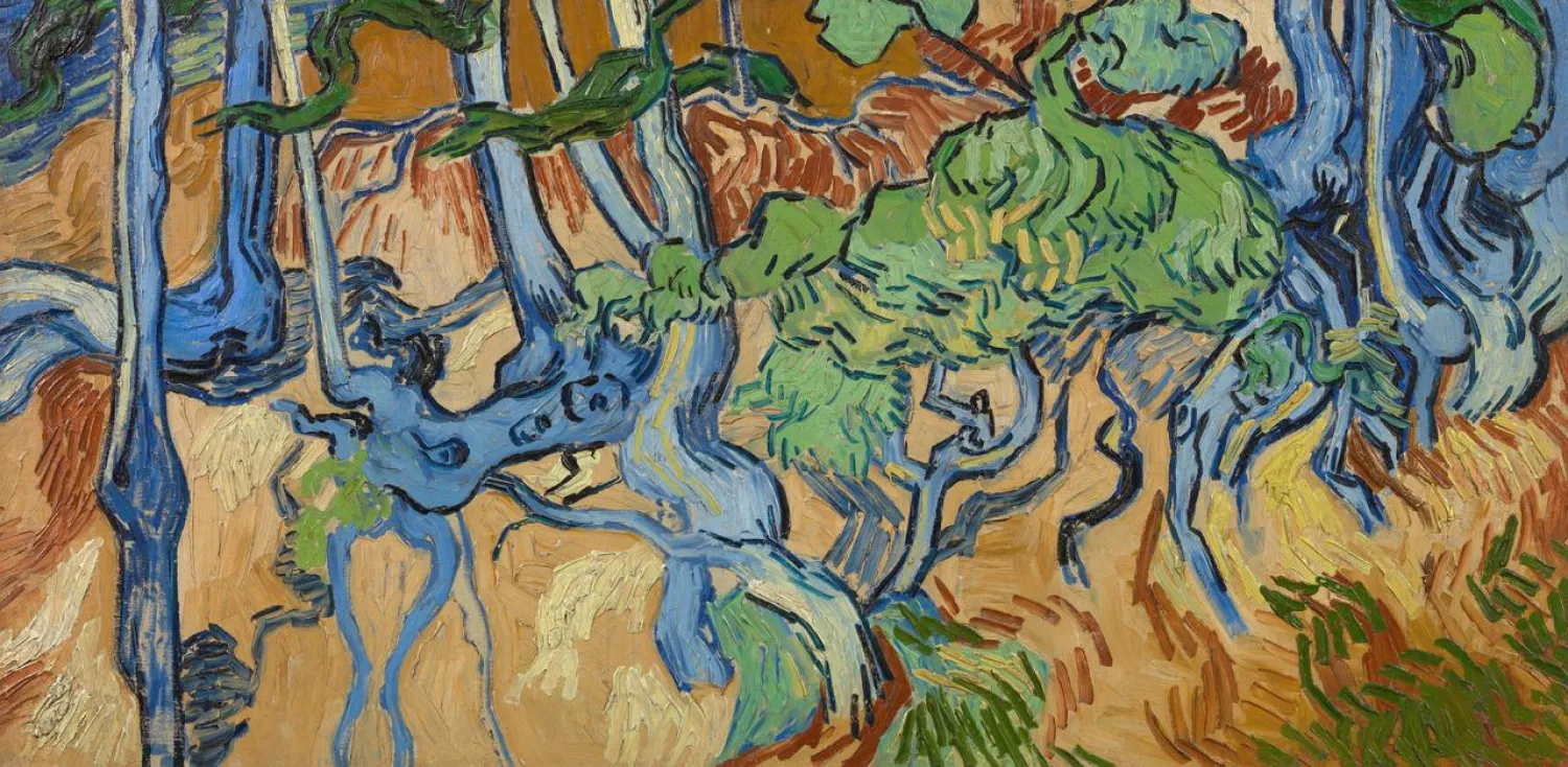 Vincent van Gogh's last painting 'Tree Roots' (Vincent van Gogh, Auvers-sur-Oise, 27 July 1890) is seen in this handout picture released by the Van Gogh Museum on July 29, 2020. (Reuters)