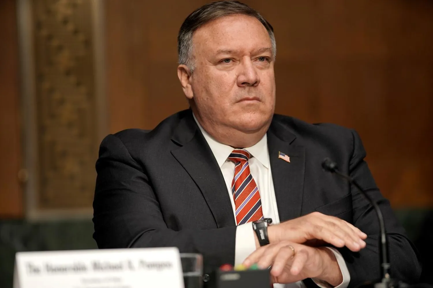 US Secretary of State Mike Pompeo testifies during a Senate Foreign Relations Committee hearing in Washington, DC, US July 30, 2020. Greg Nash/Pool via REUTERS
