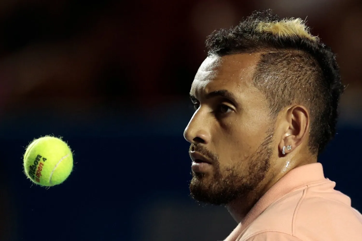 Nick Kyrgios during the Mexican Open, in Acapulco, Mexico, Feb. 25, 2020. (AP)