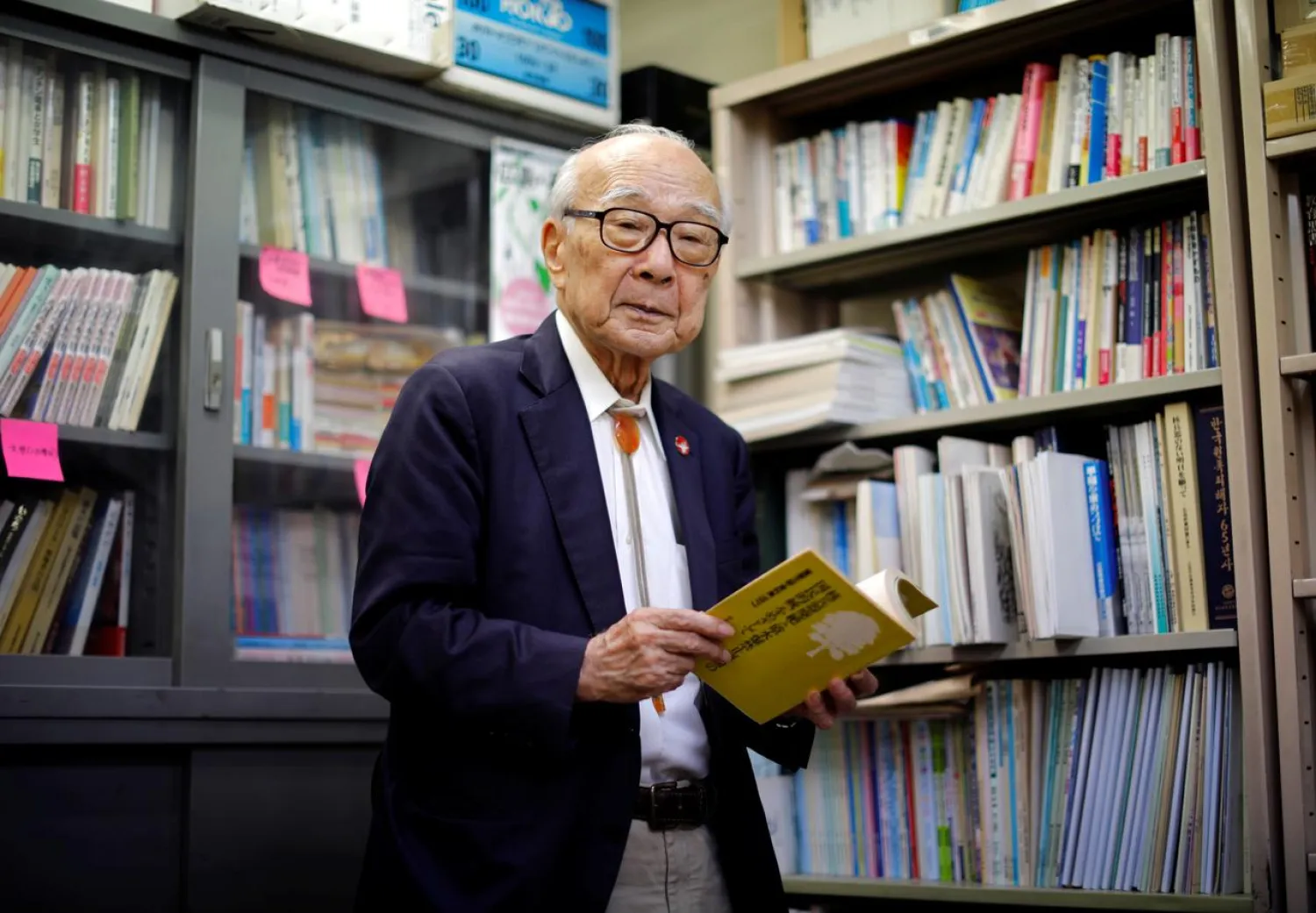 Terumi Tanaka, a Nagasaki atomic bombing survivor and co-chairperson of Nihon Hidankyo, poses for a photograph during an interview with Reuters in Tokyo, Japan July 30, 2020. (Reuters)