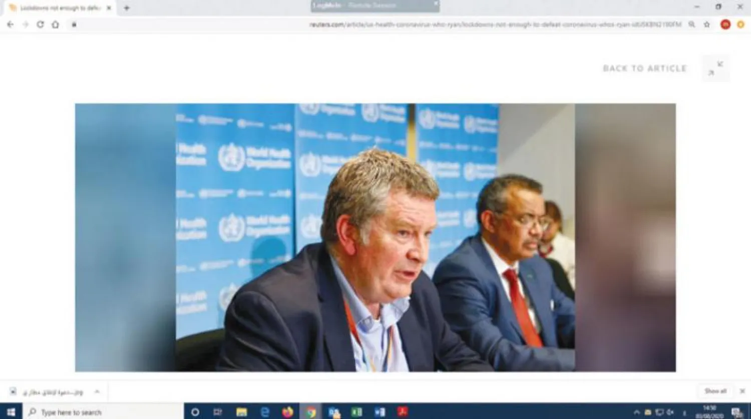 Ryan ve Ghebreyesus (Reuters)