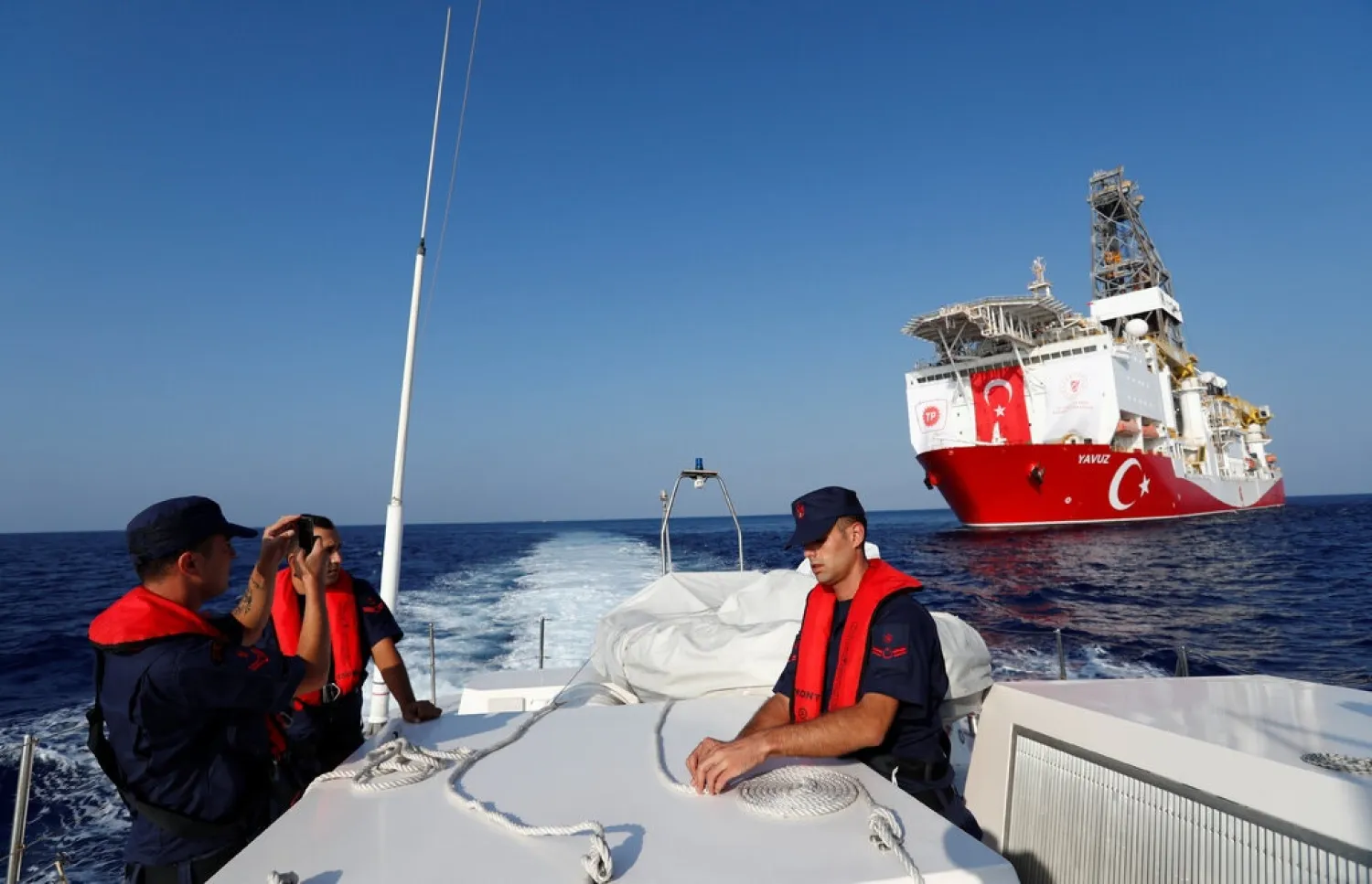 A Turkish drilling vessel in the eastern Mediterranean off Cyprus last year. Photo: Murad Sezer/Reuters