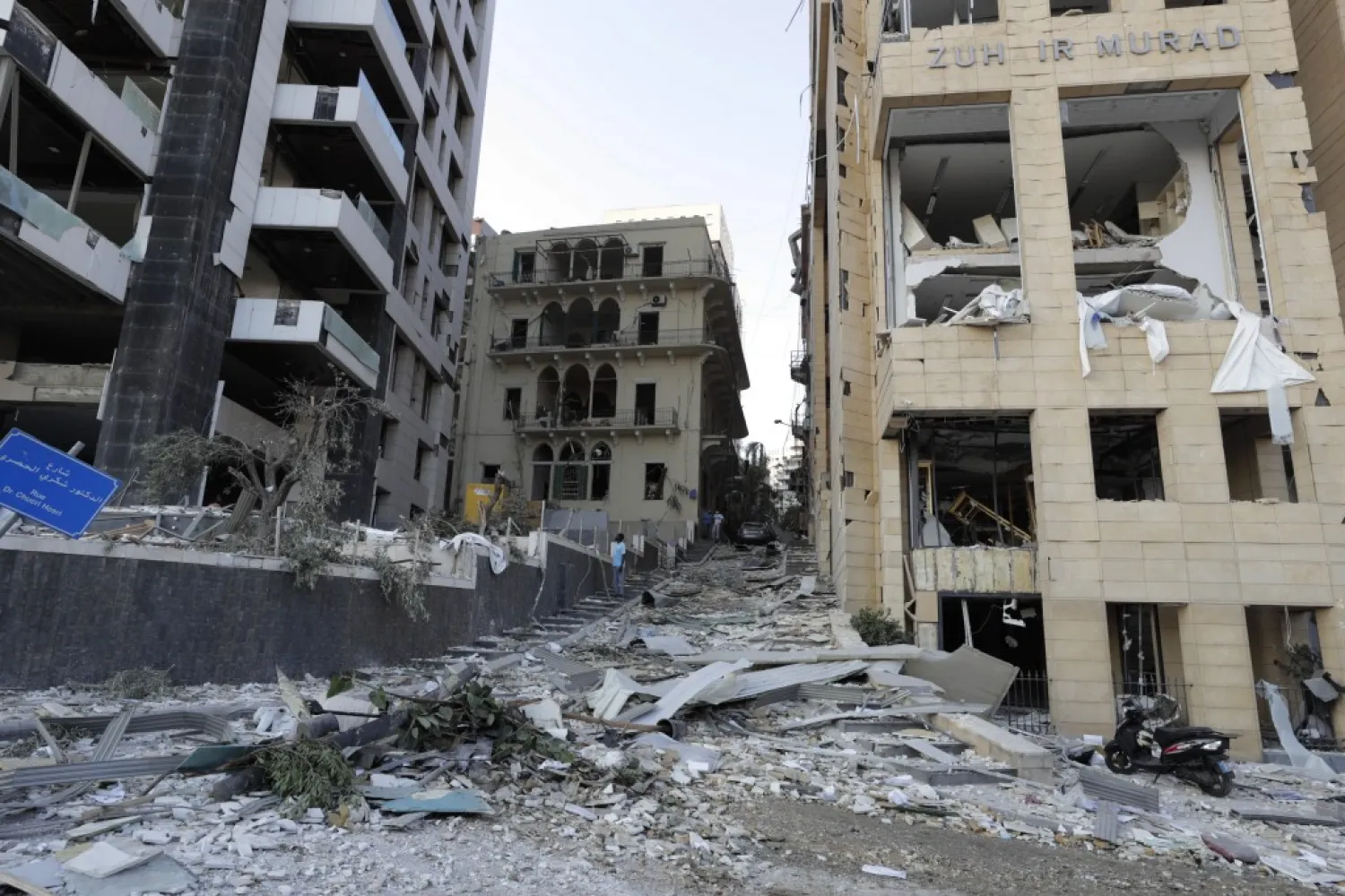 Destruction seen after a massive explosion in Beirut, Lebanon, Wednesday, August, 5, 2020. (AP Photo/ Hassan Ammar)