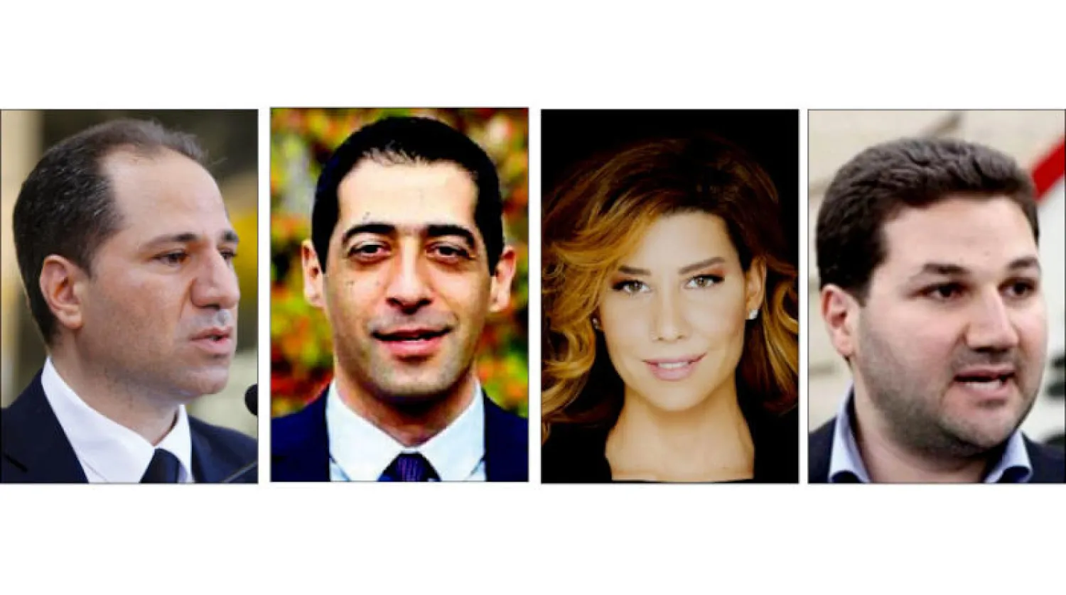 نديم الجميل - بولا يعقوبيان - إلياس حنكش - النائب سامي الجميل  (رويترز)