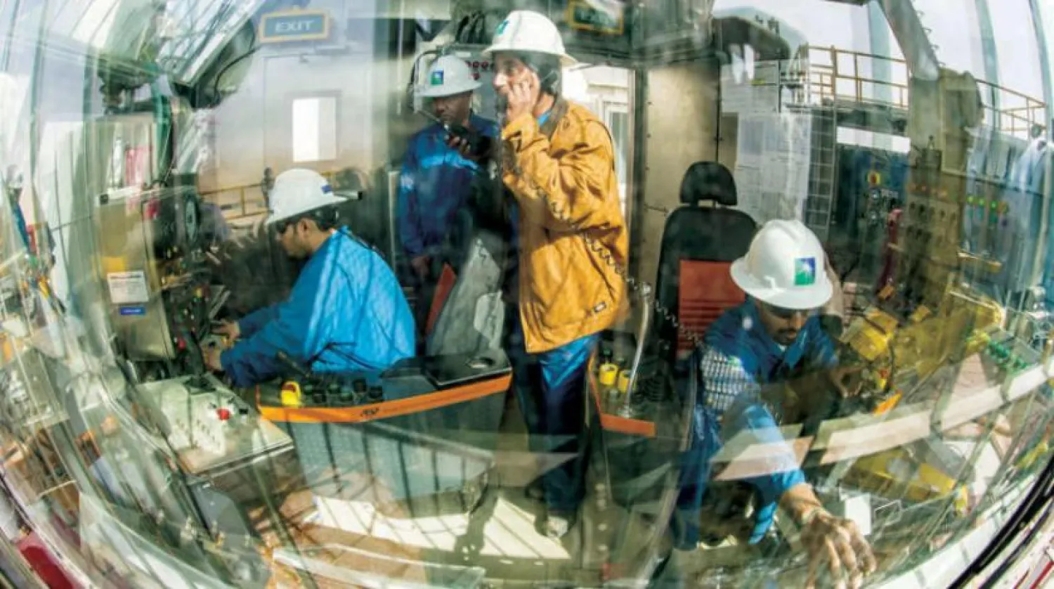 Saudi Aramco employees. Asharq Al-Awsat