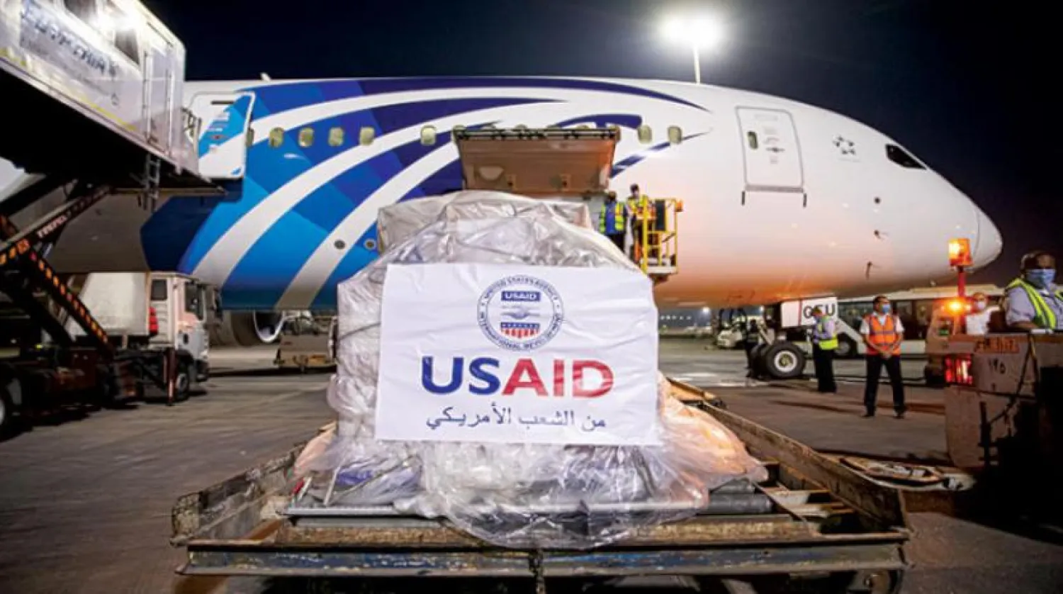 Medical equipment is provided by the United States to Egypt to confront the coronavirus. (US Embassy in Cairo) 