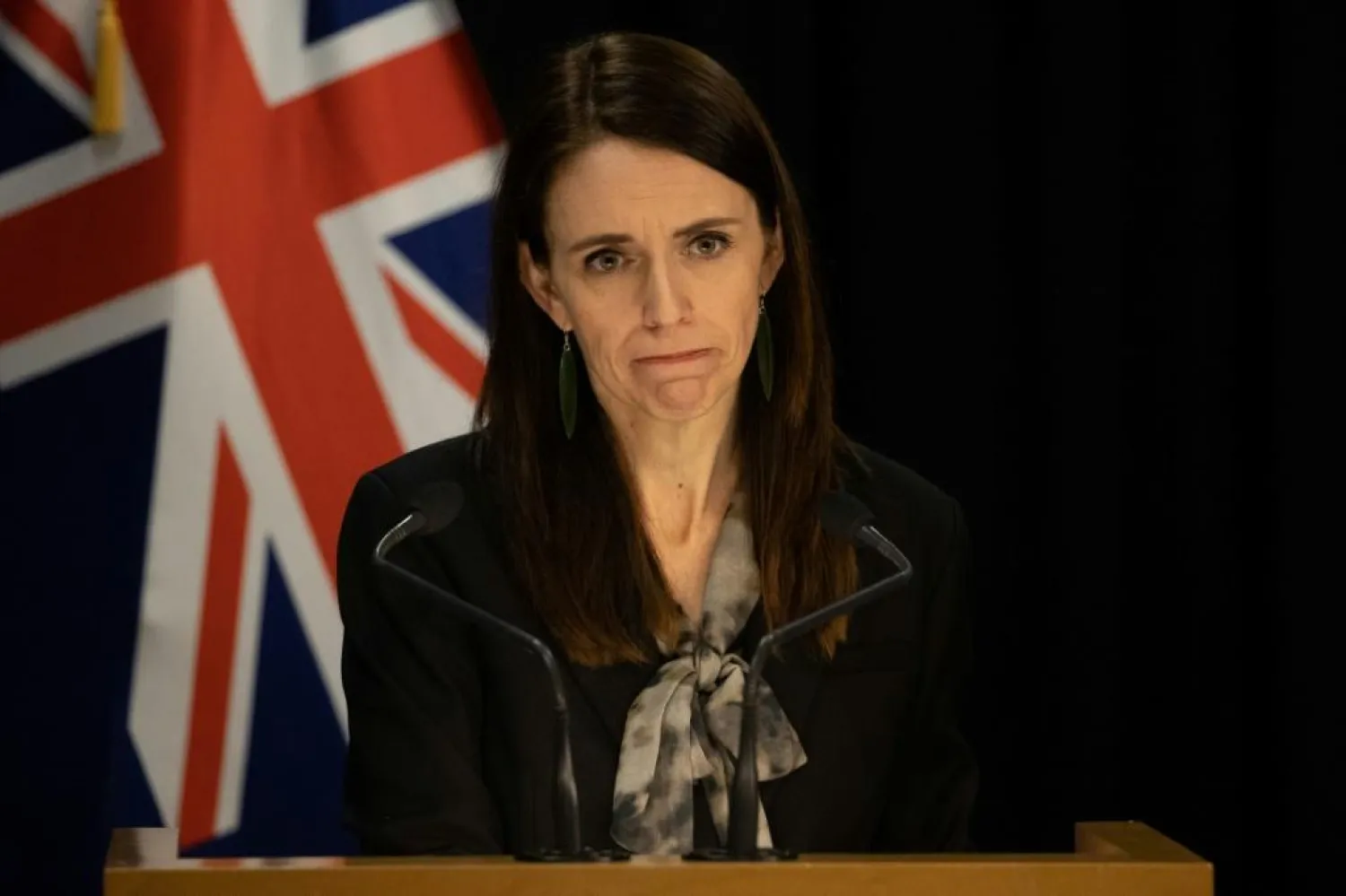Jacinda Adern said the coronavirus outbreak could force next month's elections to be postponed | AFP