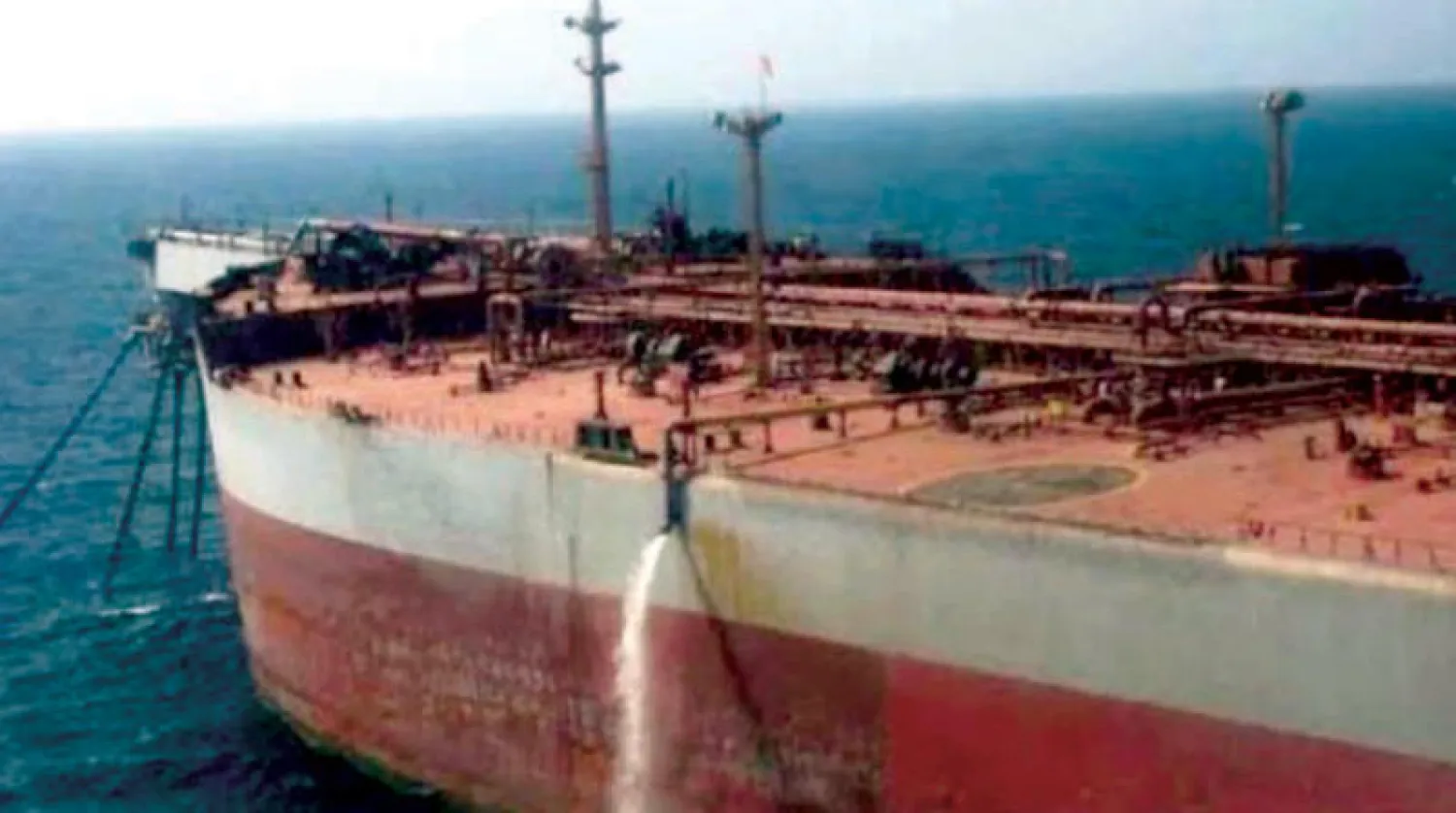 الناقلة «صافر» في صورة متداولة على وسائل التواصل الاجتماعي