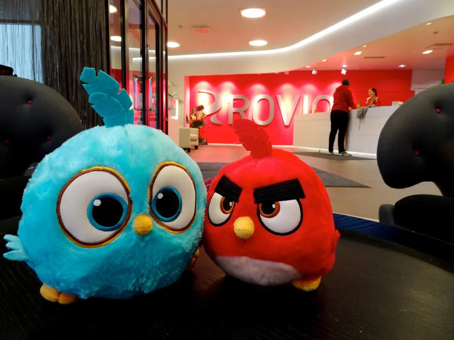 Angry Birds game characters are seen at the Rovio headquarters in Espoo, Finland March 13, 2019. (Reuters)