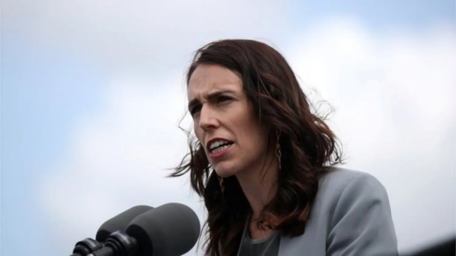 New Zealand Prime Minister Ardern speaks during a joint press conference at Admiralty House in Sydney 