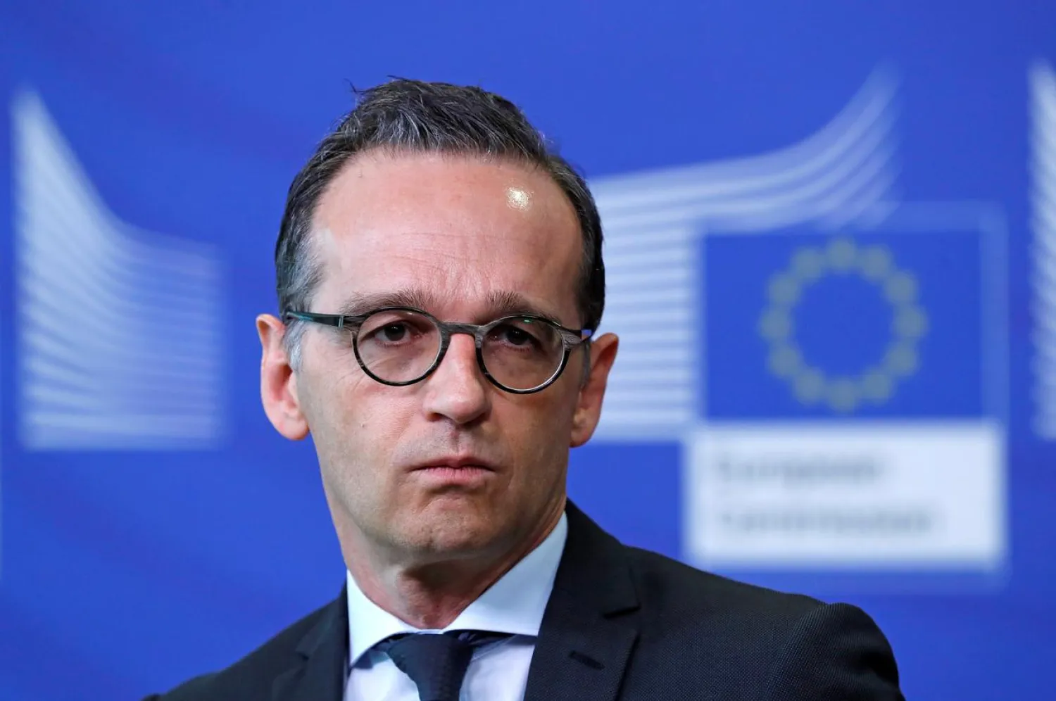 FILE PHOTO: German Foreign Minister Heiko Maas speaks at a news conference in Brussels, Belgium, April 13, 2018. REUTERS/Yves Herman