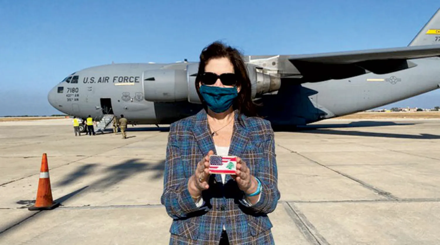 وزيرة الدفاع اللبنانية زينة عكرة مستقبلة وزيرة الجيوش الفرنسية (الوكالة الوطنية)