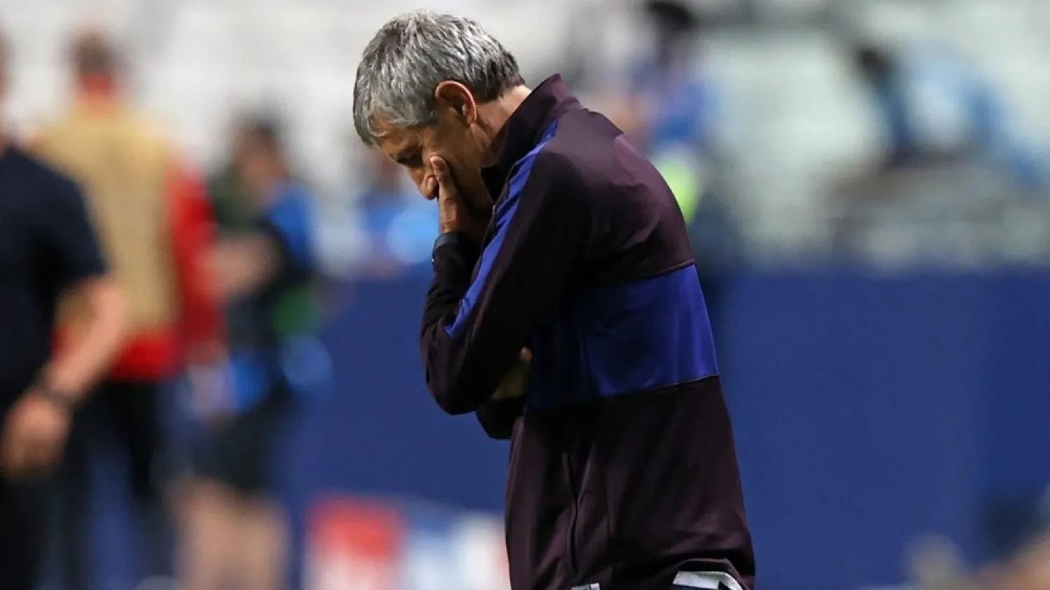 Barcelona fire coach Quique Setién. (AFP)