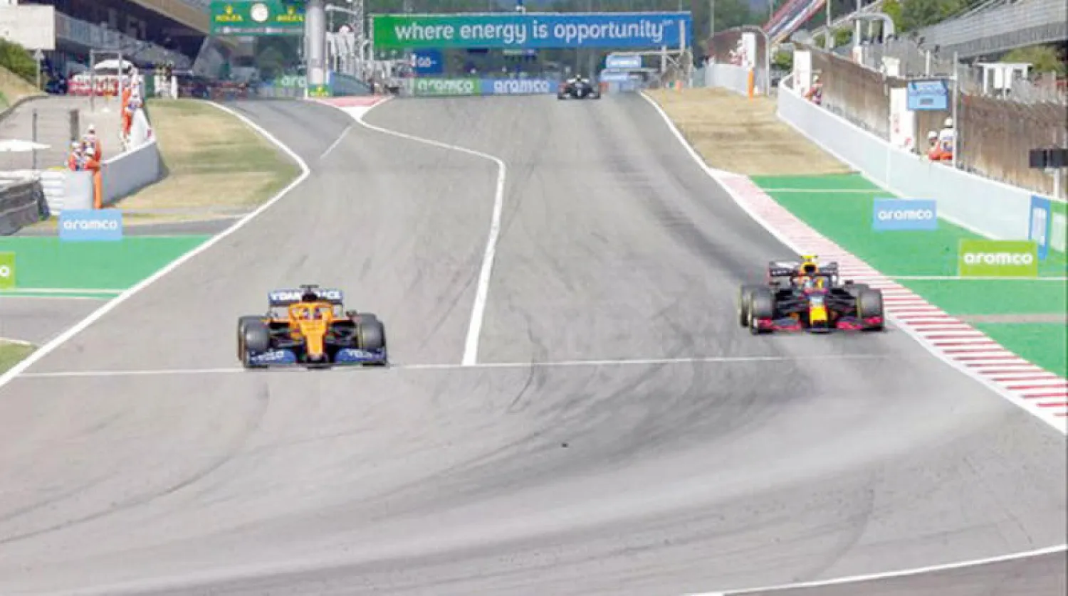 سباق جائزة إسبانيا الكبرى أقيم برعاية أرامكو السعودية (الشرق الأوسط)