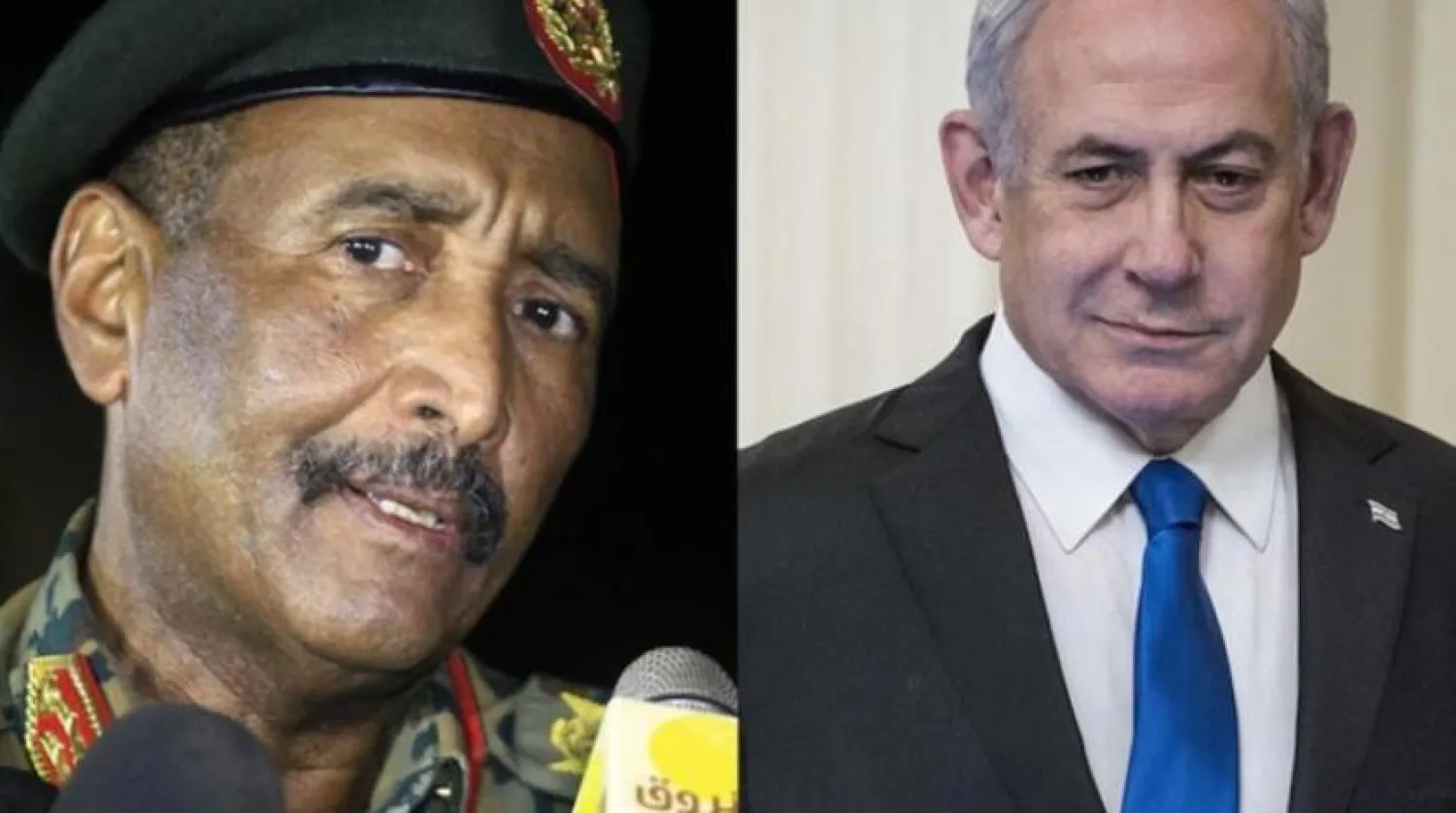 İsrail Başbakanı Binyamin Netanyahu (sağda), Sudan Egemenlik Konseyi Başkanı Abdulfettah el-Burhan (AFP)