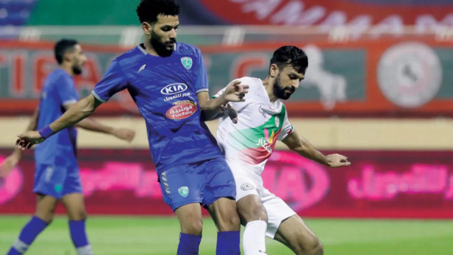 من مباراة الاتفاق أمام الفتح أول من أمس (تصوير: عيسى الدبيسي)