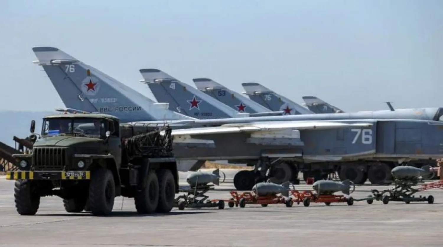 Hmeymim Üssü’ndeki Rus savaş uçakları (Arşiv - Reuters)