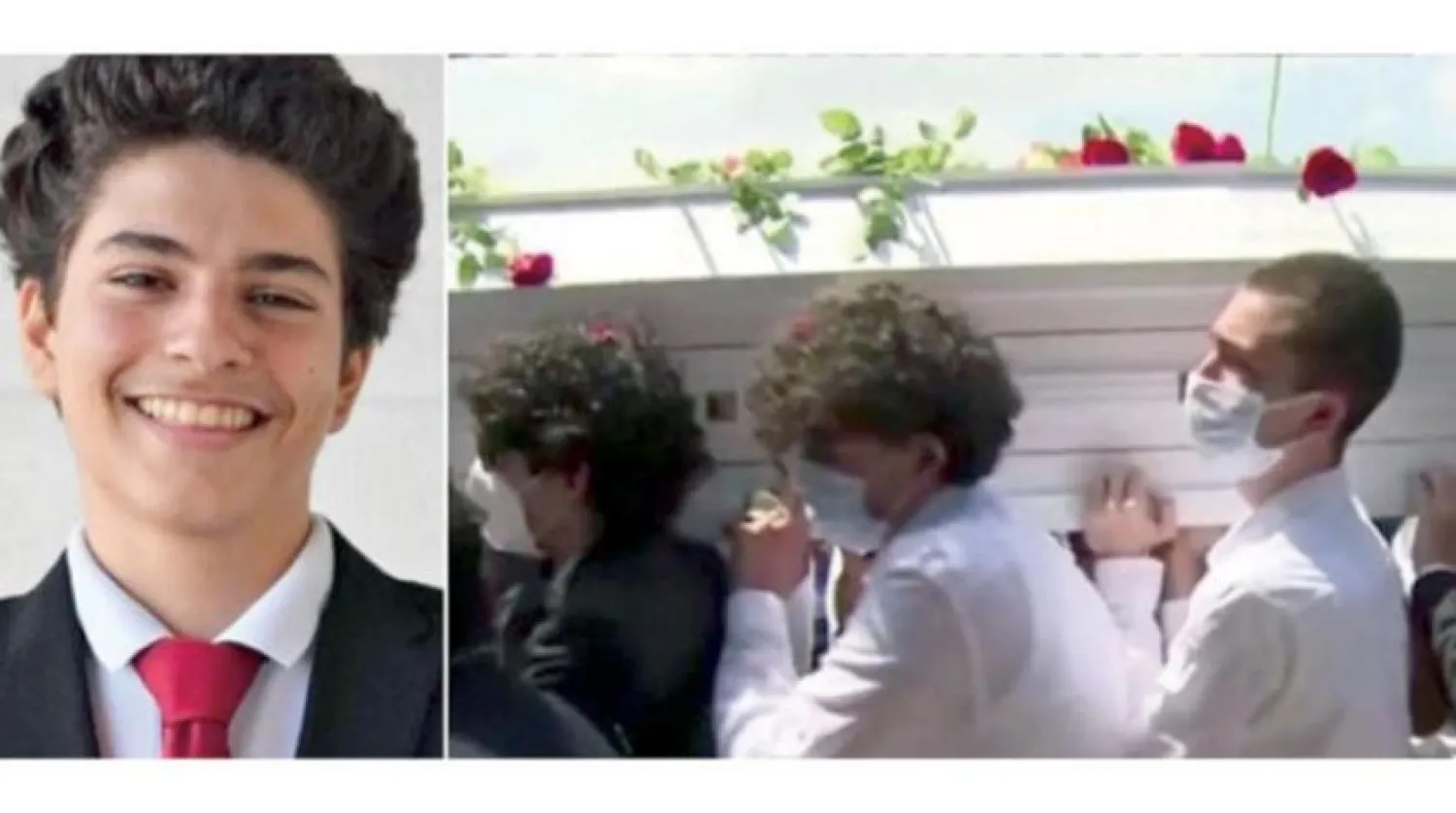  The friends of Elias Khoury, 15, carry his coffin during his funeral on Thursday (Markaziah news agency)