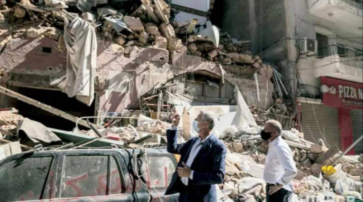 BM Mülteciler Yüksek Komiseri Filippo Grandi, liman patlamasının yol açtığı zararı yerinde inceledi (Lübnan resmi haber ajansı NNA)