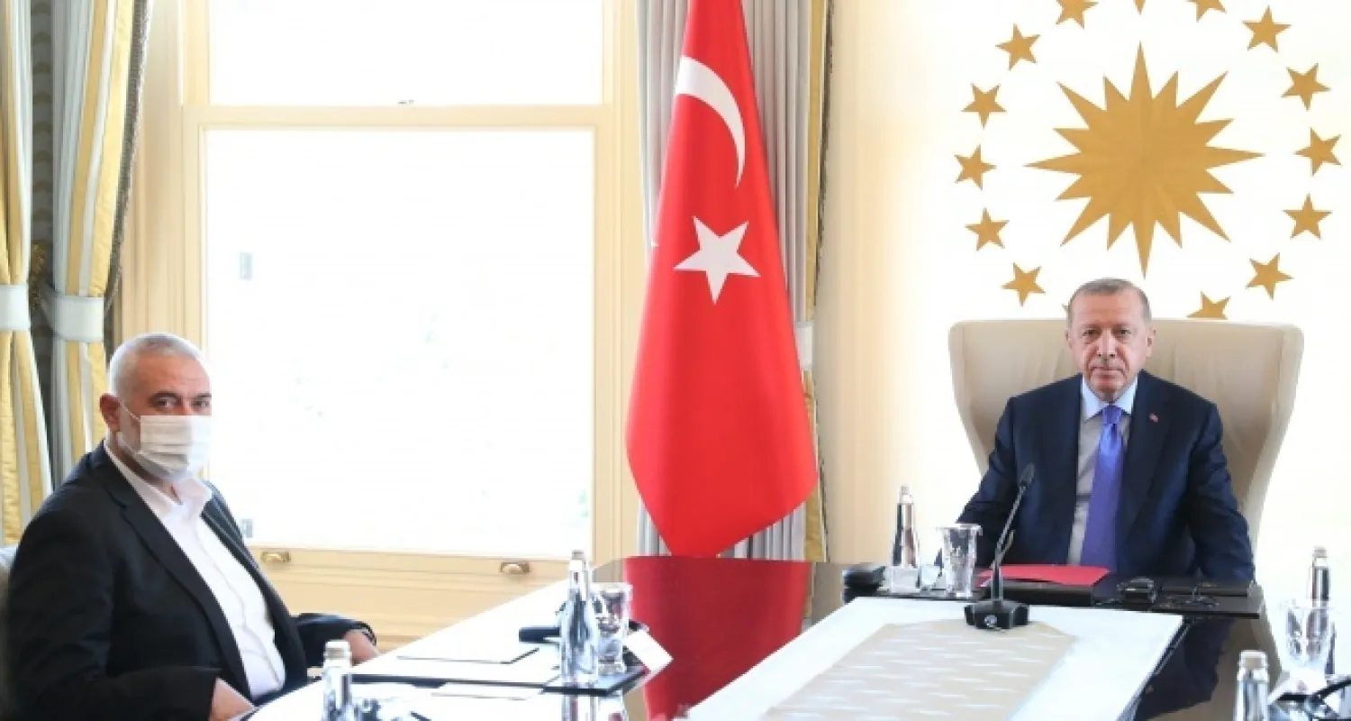 Cumhurbaşkanı Erdoğan, Hamas Siyasi Büro Başkanı Heniyye'yi kabul etti