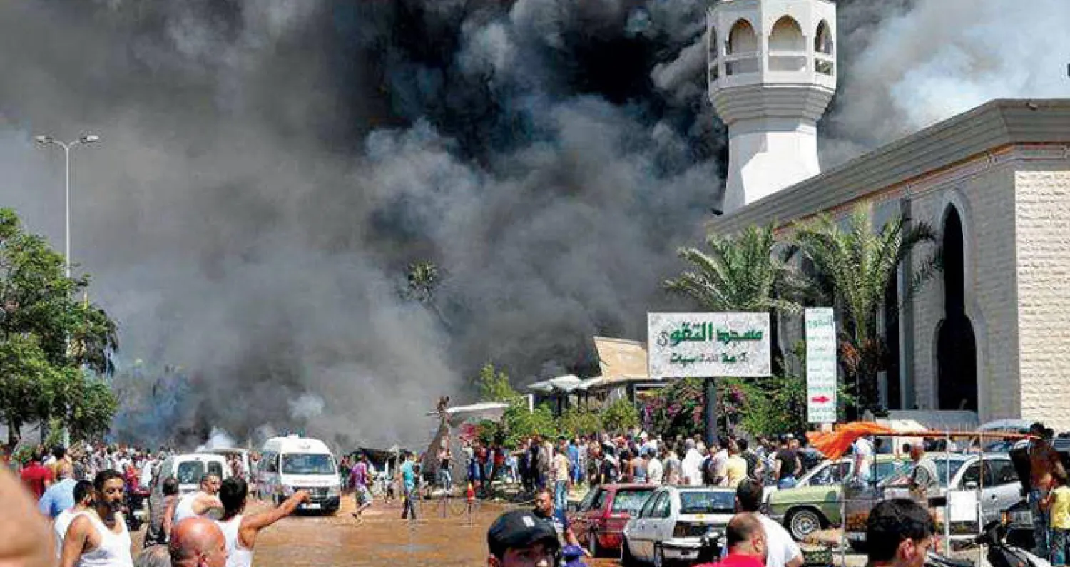 تفجيرا مسجدي «السلام» و«التقوى» في طرابلس قبل سنوات (الوكالة المركزية)