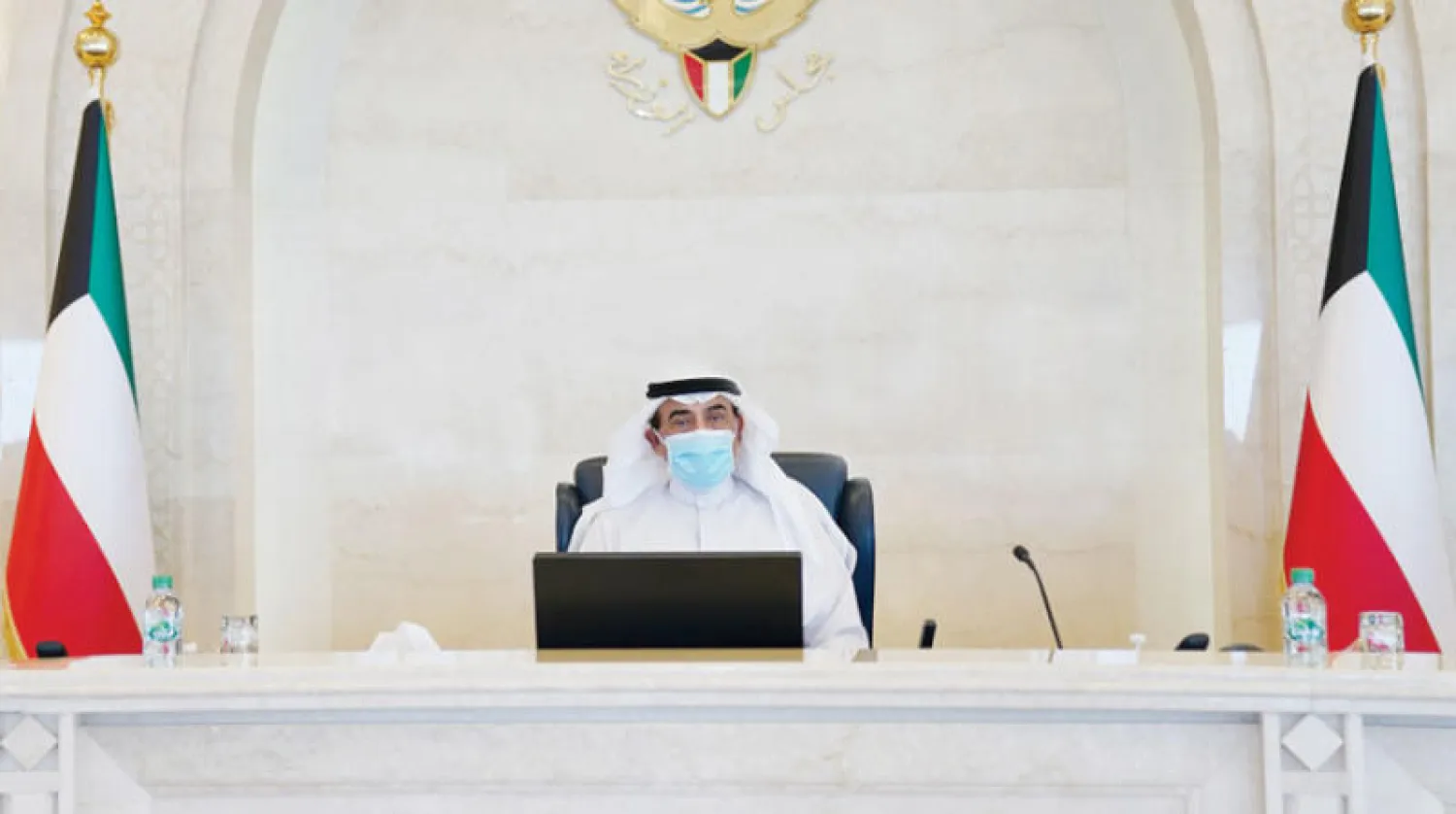 الشيخ صباح خالد الحمد الصباح مترئساً مجلس الوزراء (كونا)
