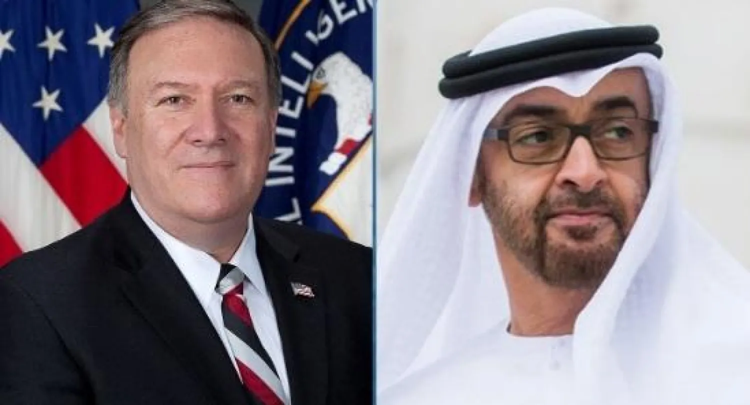 ولي عهد أبوظبي الشيخ محمد بن زايد ووزير الخارجية الأميركي مايك بومبيو (وام)