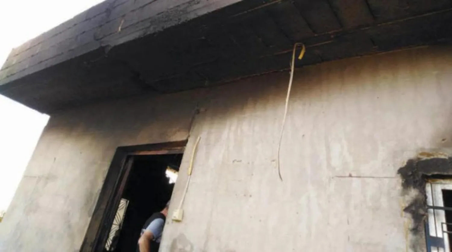 The apartment in a northern Lebanese town, where a suspect blew himself up to prevent the ISF from arresting him (NNA).