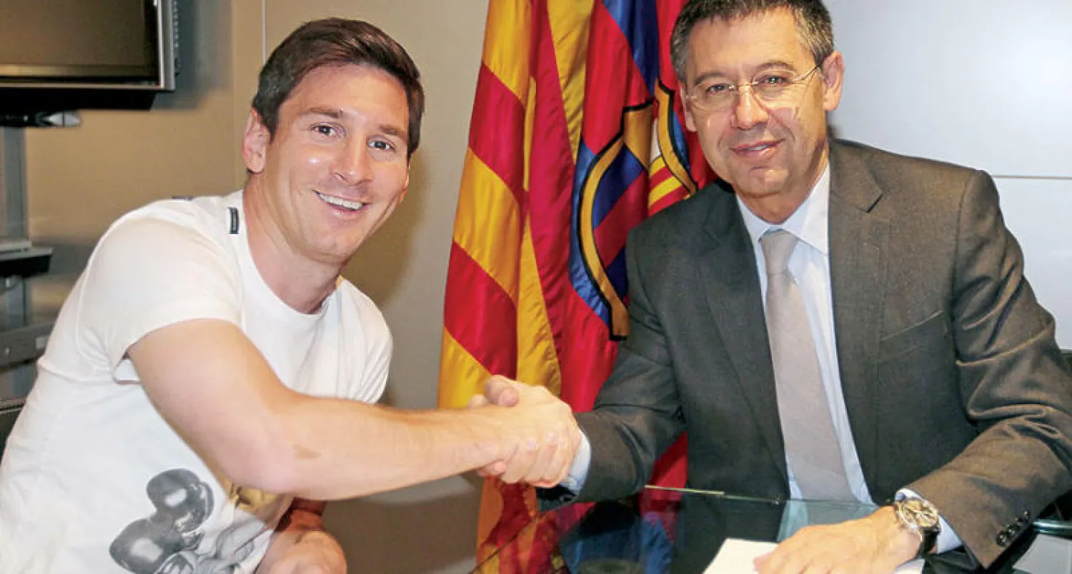 بارتوميو وميسي وعلاقة ليست على مايرام (أ.ف.ب)