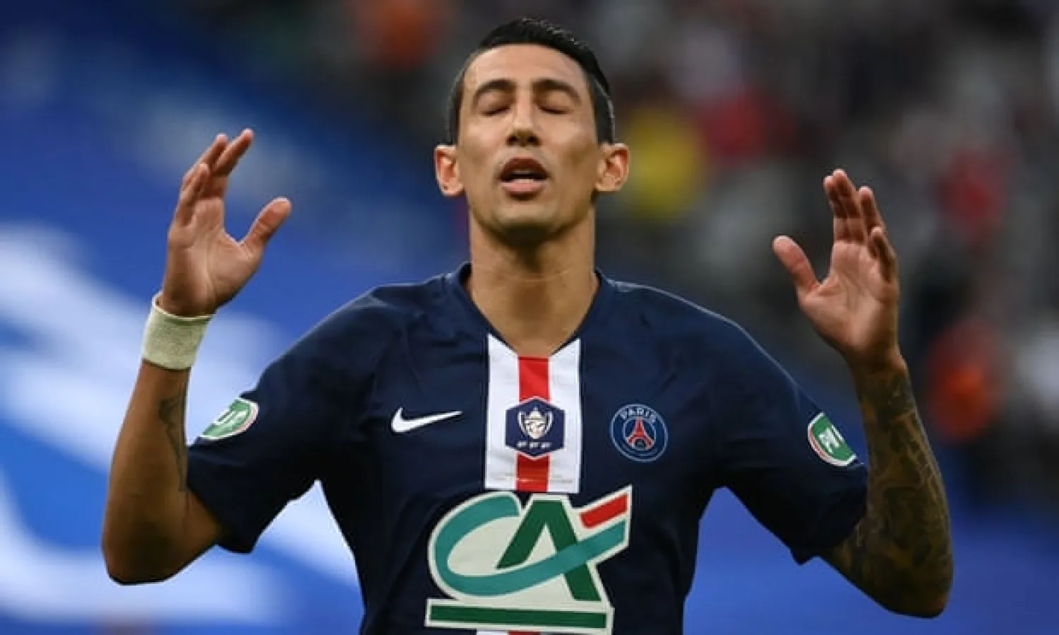  Ángel Di María tasted Champions League glory with Real Madrid in 2014 and has shown his value to this PSG side in Portugal. Photograph: Franck Fife/AFP/Getty Images
