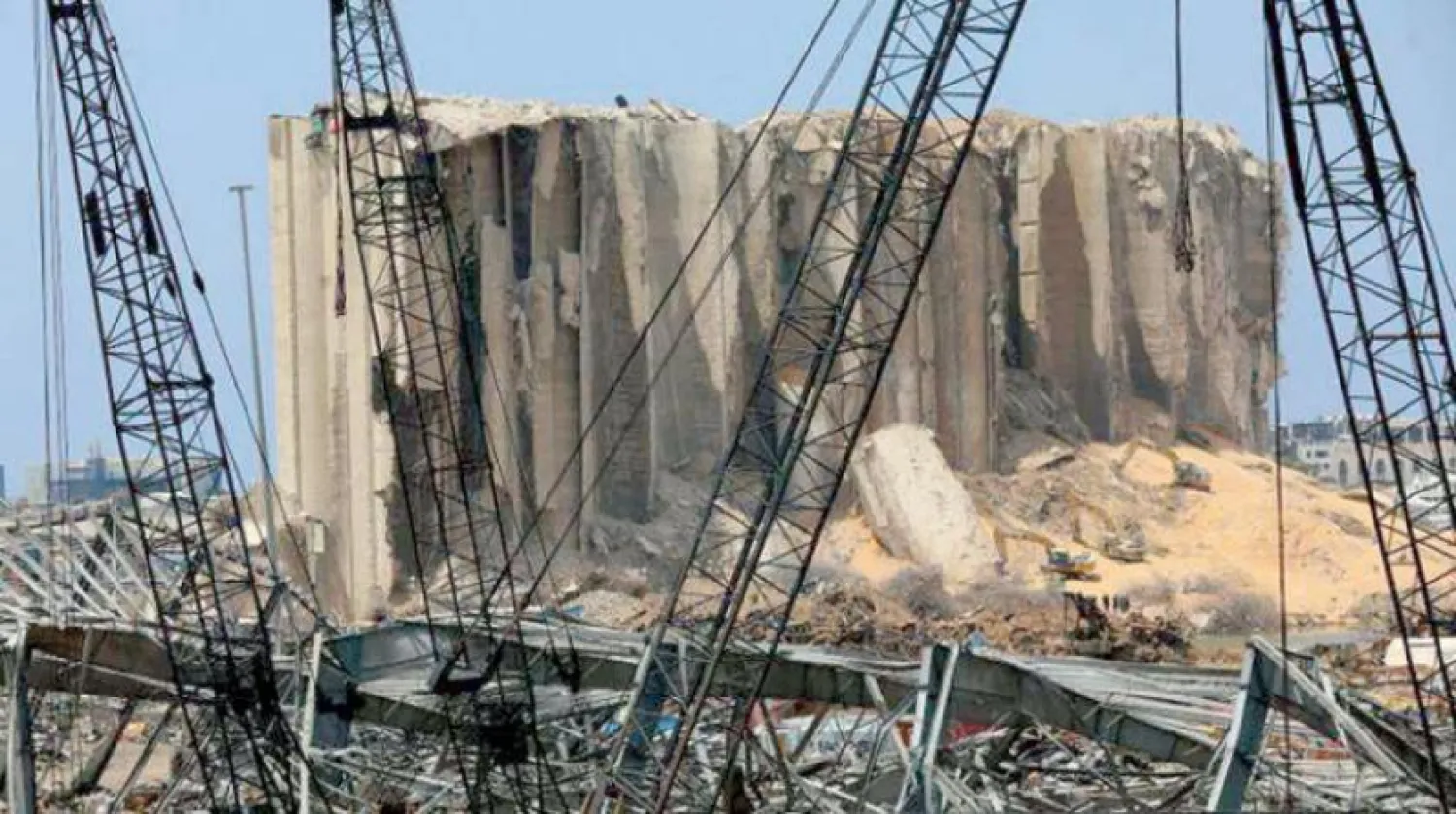 Beyrut Limanı’nda patlamanın yaşandığı bölge. (Merkezi Ajans)