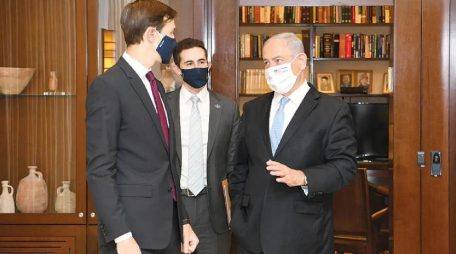 İsrail Başbakanı Binyamin Netanyahu Kushner’ı ofisinde karşıladı (DPA)