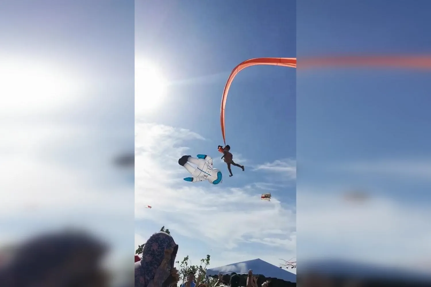 It took some 30 seconds before the girl's nightmare ended. (EPA)