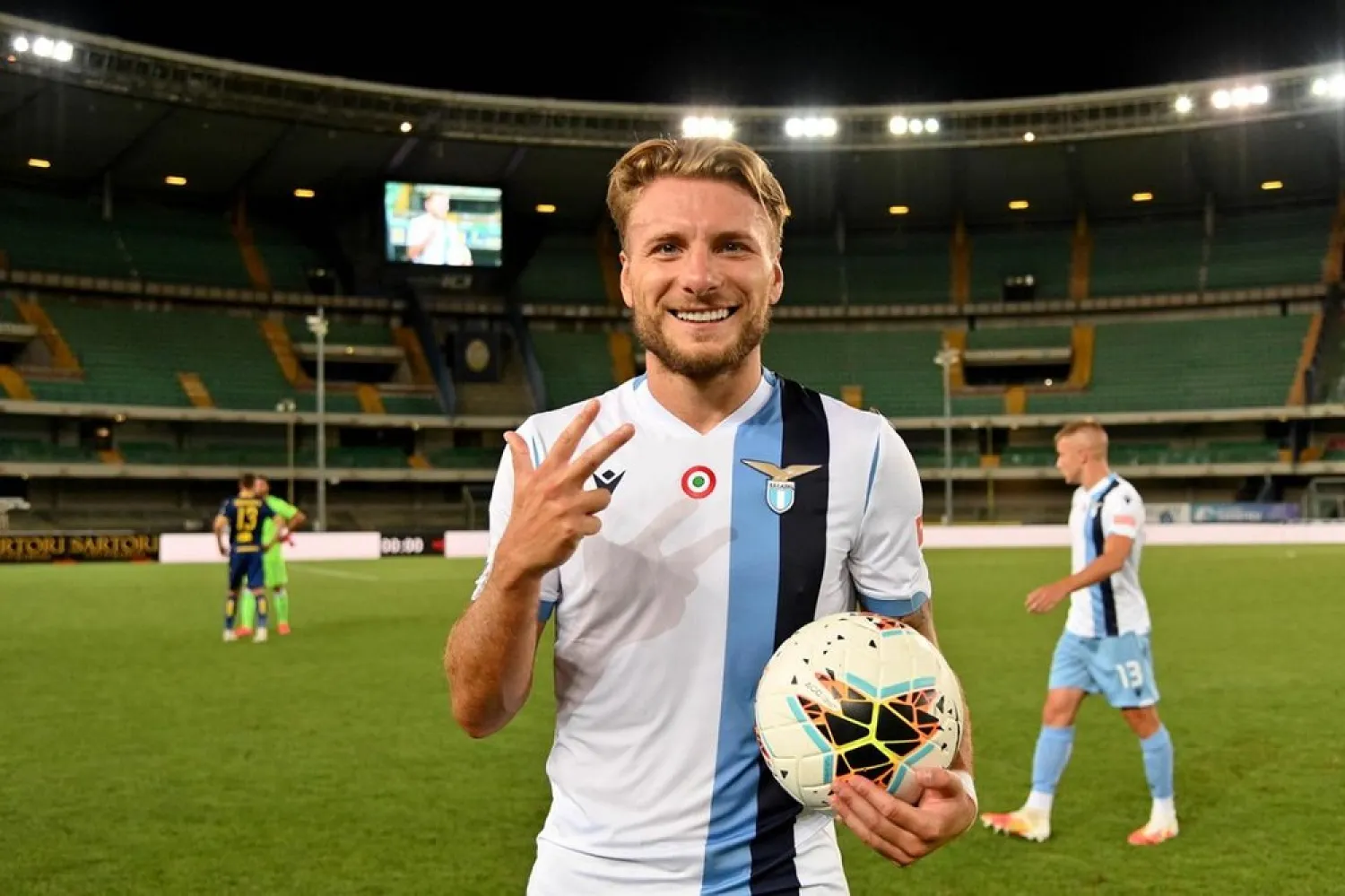 Prolific scorer Ciro Immobile has extended his contract with Lazio through 2025. (Getty Images)