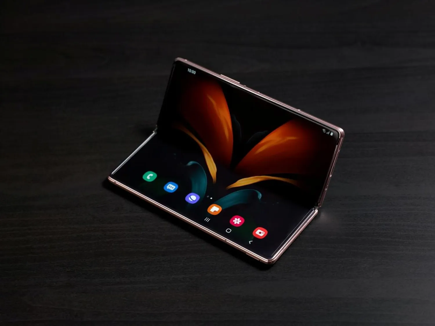 Samsung Electronics' new foldable smartphone Galaxy Z Fold 2 is seen in this handout picture provided by Samsung Electronics August 31, 2020. (Handout via Reuters)