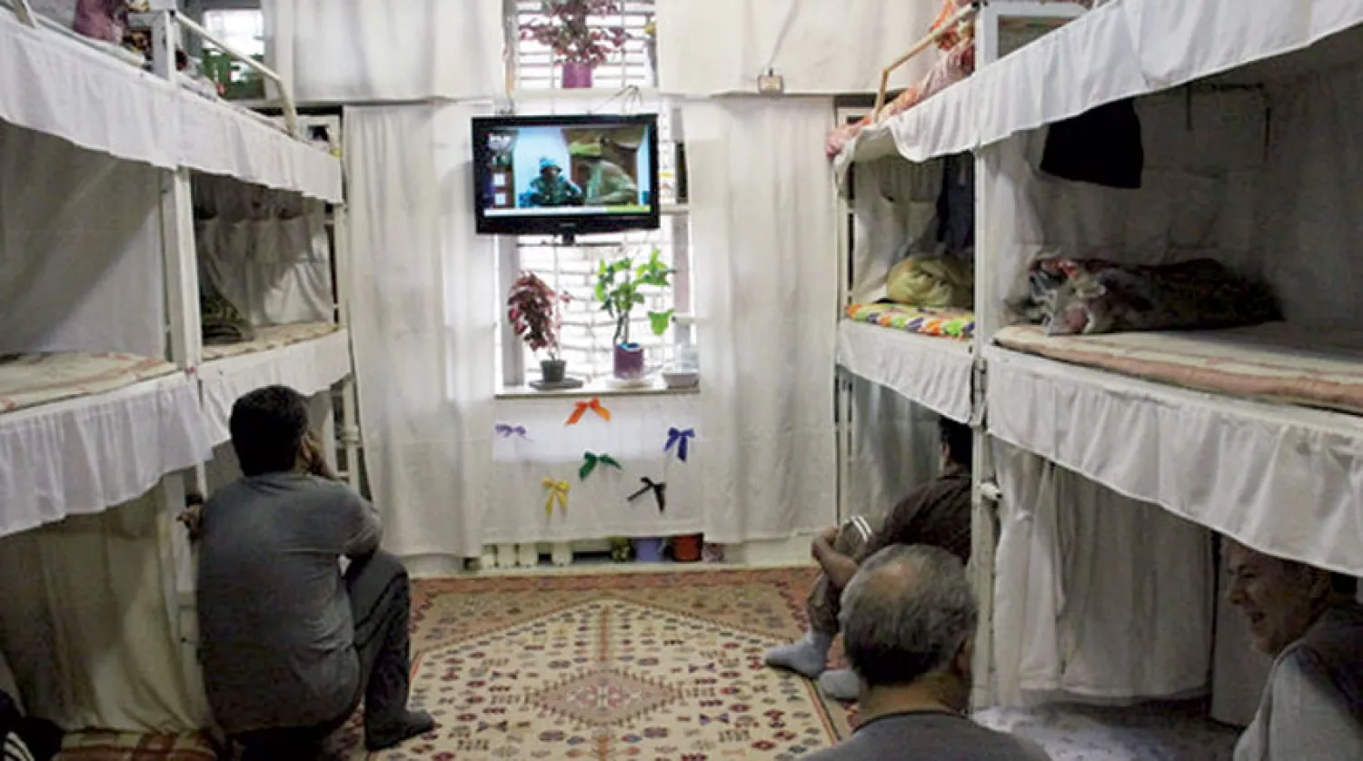 جانب من قسم الرجال بسجن ‌‌«إيفین» في طهران (مهر)