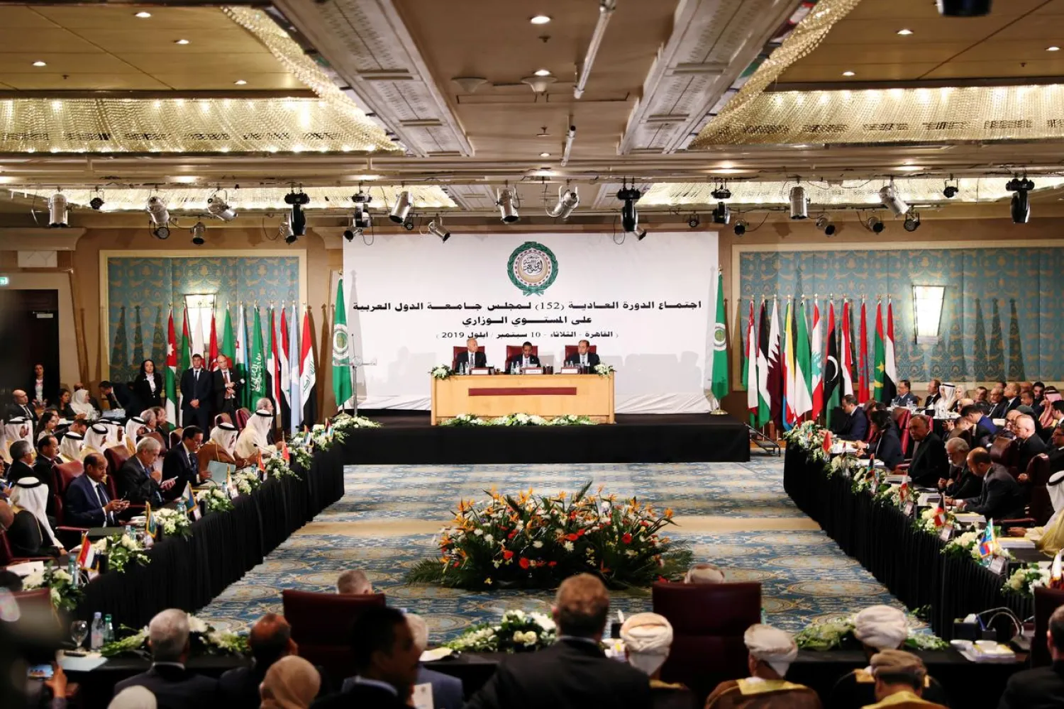 Arab foreign ministers and delegation members attend the annual Arab League meeting in Cairo, Egypt September 10, 2019. REUTERS/Mohamed Abd El Ghany
