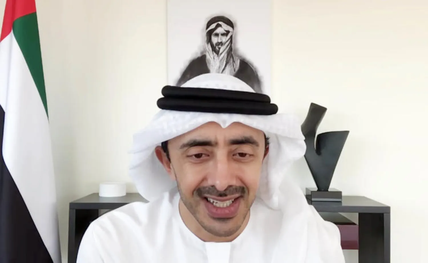 الشيخ عبد الله بن زايد خلال مشاركته في اجتماع وزراء خارجية مجموعة العشرين (وام)