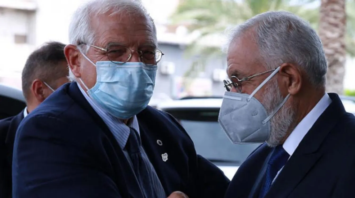 High Representative of the European Union Josep Borrell meets with GNA Foreign Minister al-Taher Sayyalah in Tripoli, AFP 

