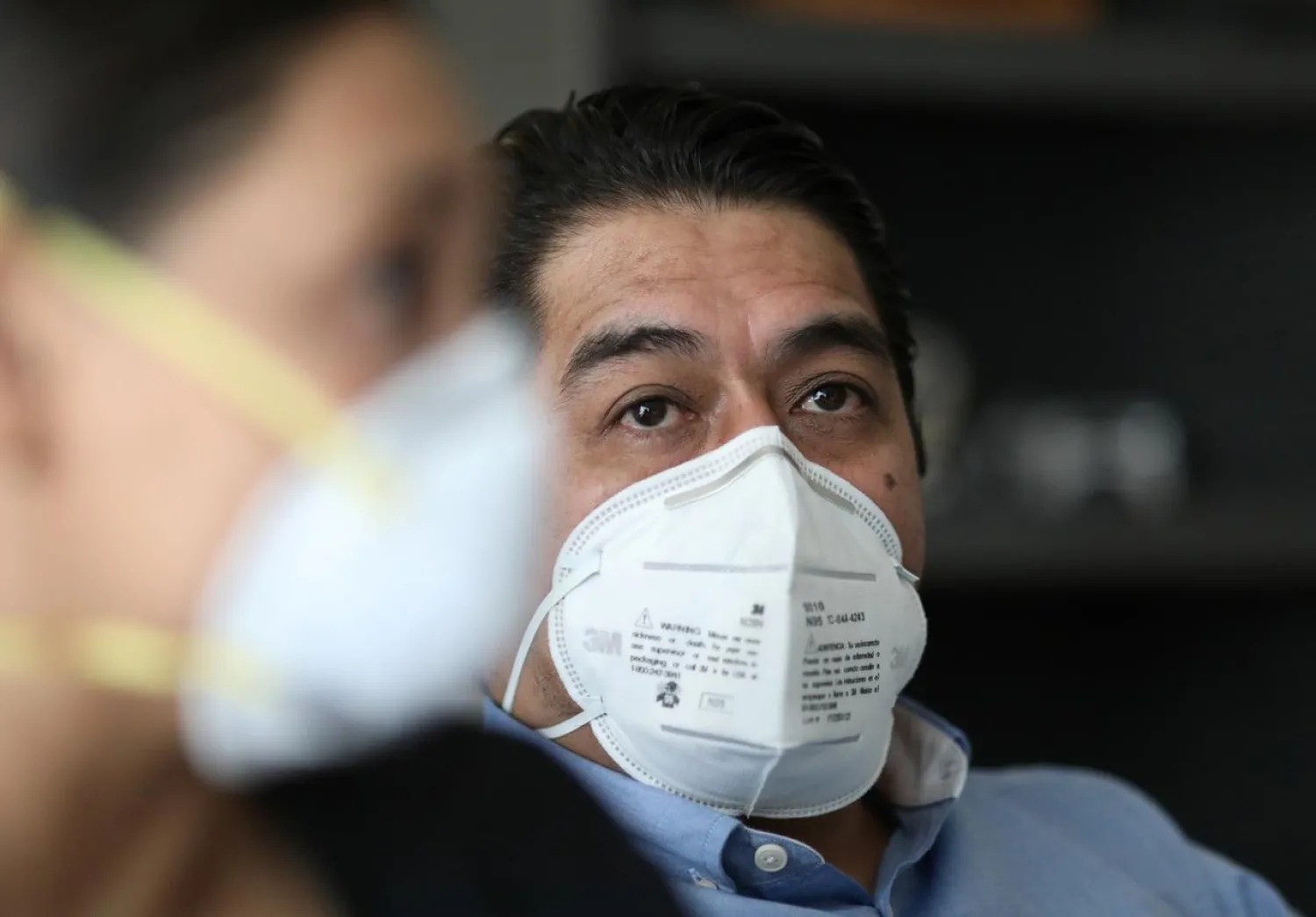 Jose Armando Garcia and his wife Ana Cristina Sanchez, Mexican doctors who have been infected with COVID-19, speak during an interview with Reuters at their apartment, as the outbreak of the coronavirus disease (COVID-19) continues in Naucalpan de Juarez, Mexico state, Mexico, May 15, 2020. REUTERS/Henry Romero
