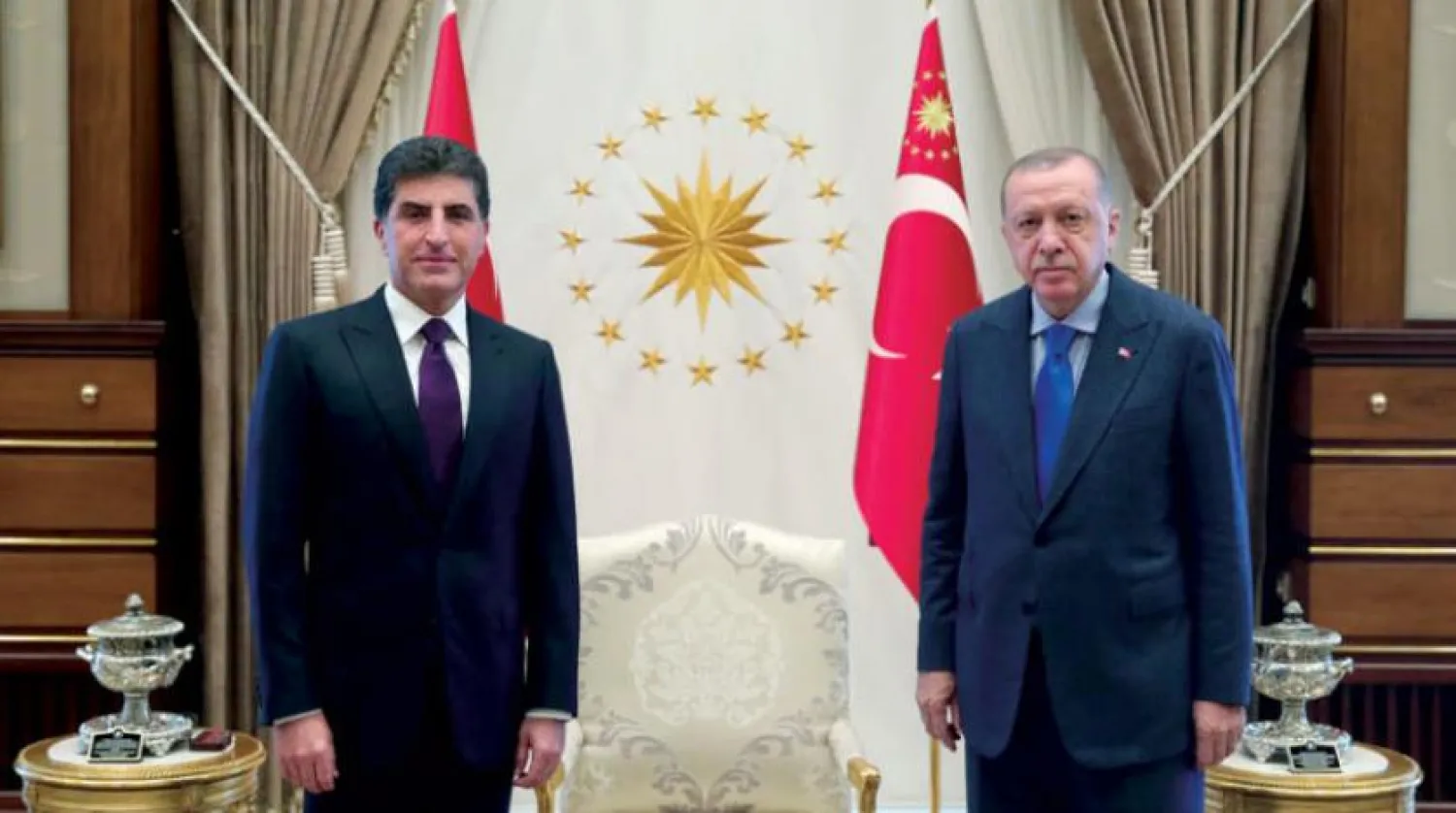 Cumhurbaşkanı Recep Tayyip Erdoğan, IKBY Başkanı Neçirvan Barzani’yi kabul etti (AP)