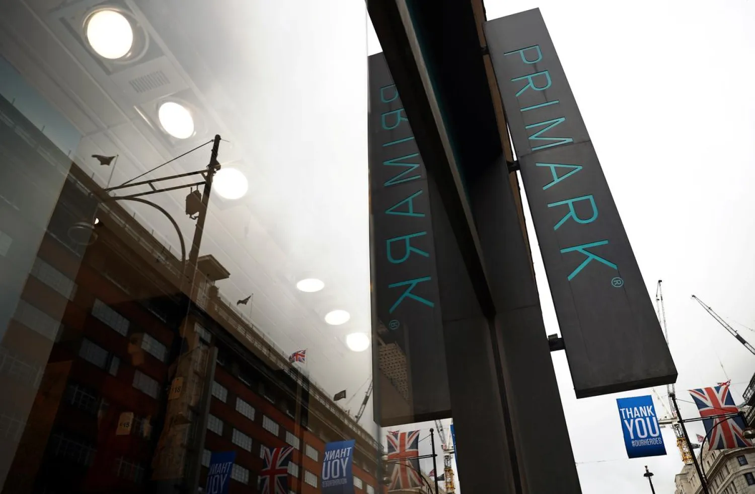 FILE PHOTO: Signage is displayed outside a Primark store at the Oxford Street, in London, Britain July 2, 2020. REUTERS/Hannah McKay