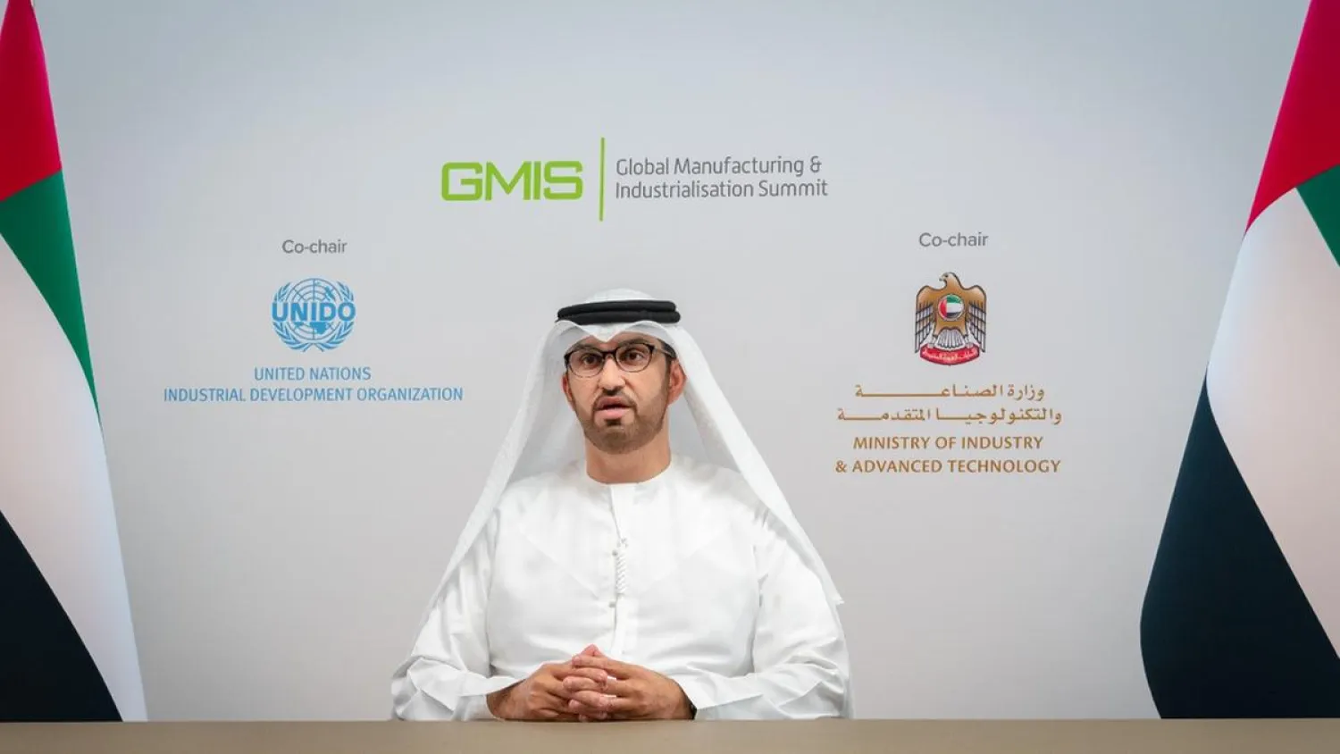 UAE Minister Sultan Al Jaber during Global Manufacturing and Industrialisation Summit (GMIS)