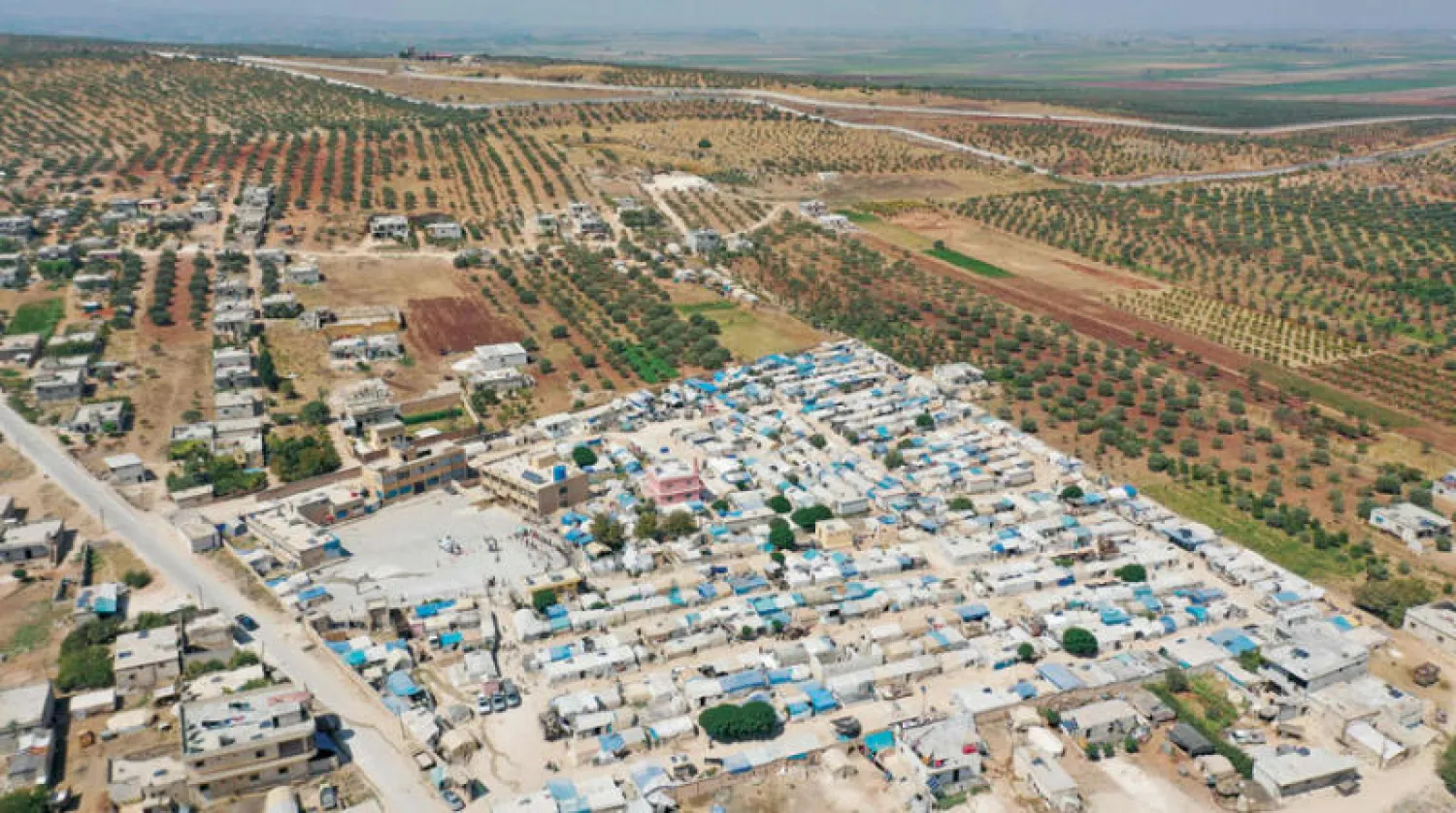 مخيم للنازحين في ريف إدلب (أ.ف.ب)