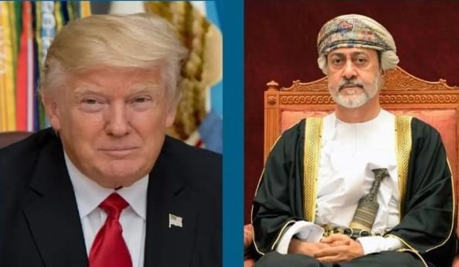 سلطان عمان هيثم بن طارق والرئيس الأميركي دونالد ترمب (وكالة الأنباء العمانية)